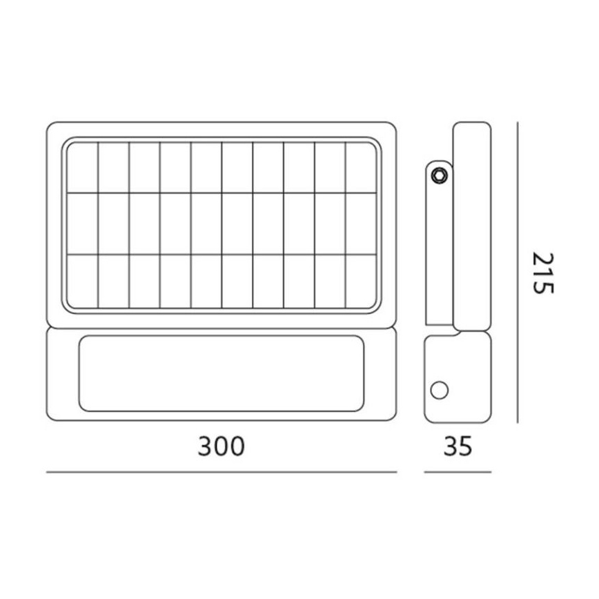 Projecteur solaire avec détecteur LED/10W/3,7V 4000K IP65 7200 mAh