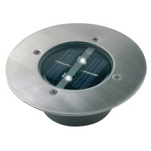 Projecteur solaire avec détecteur LED 2xLED / 0,06W / 3xAAA IP67 inoxydable rond