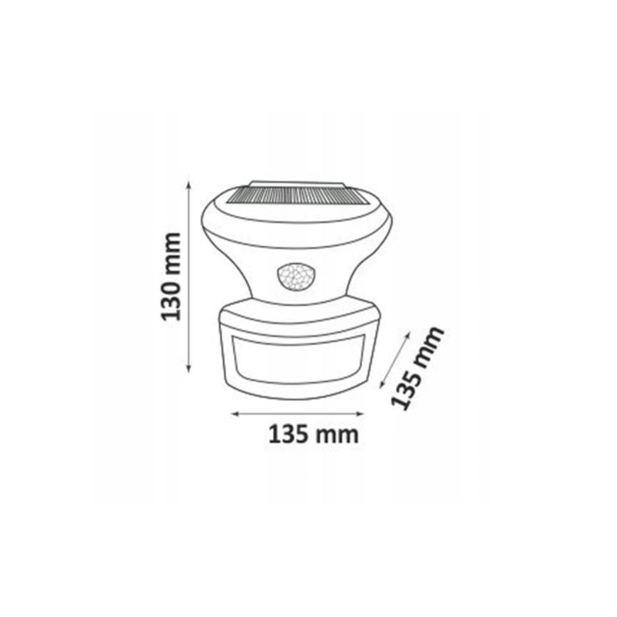 Projecteur solaire avec détecteur LED/5W/3,7V 2000 mAh IP44