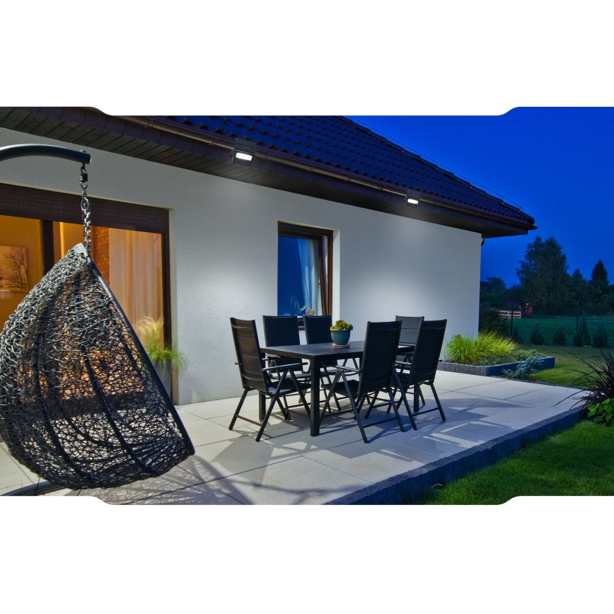 Projecteur solaire avec détecteur de mouvement et de crépuscule NOCTIS LED/2W/1800 mAh 3,7V 6000K IP65