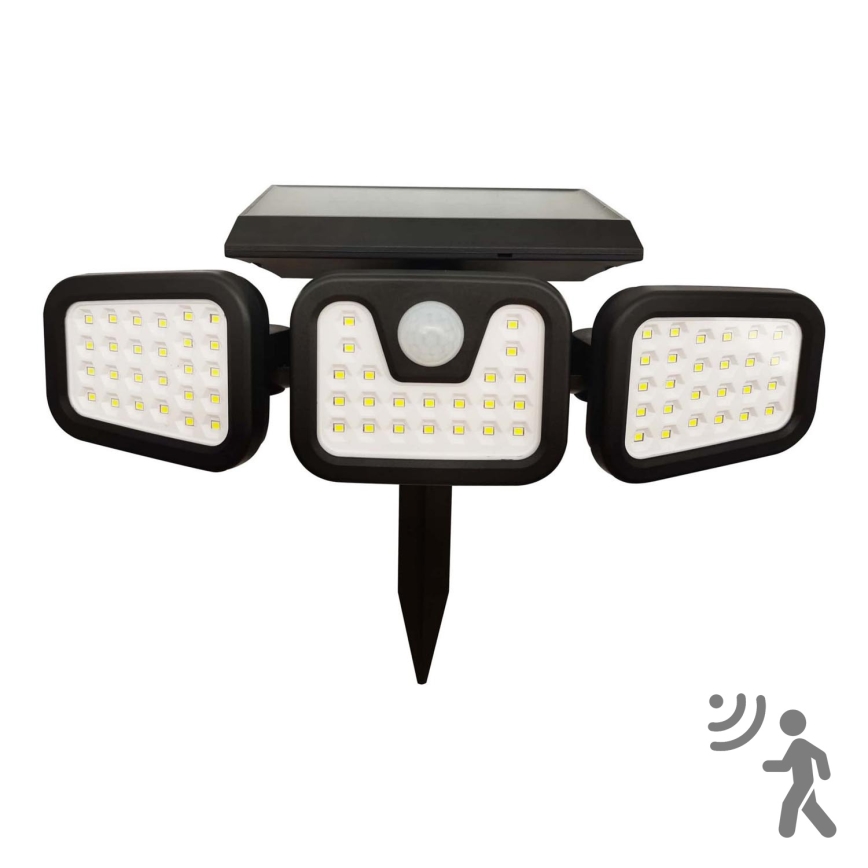 Projecteur solaire avec détecteur TRIO LED/0,6W/3,7V 1200 mAh IP44