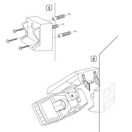 Projecteur solaire avec détecteur TRIO LED/0,6W/3,7V 1200 mAh IP44