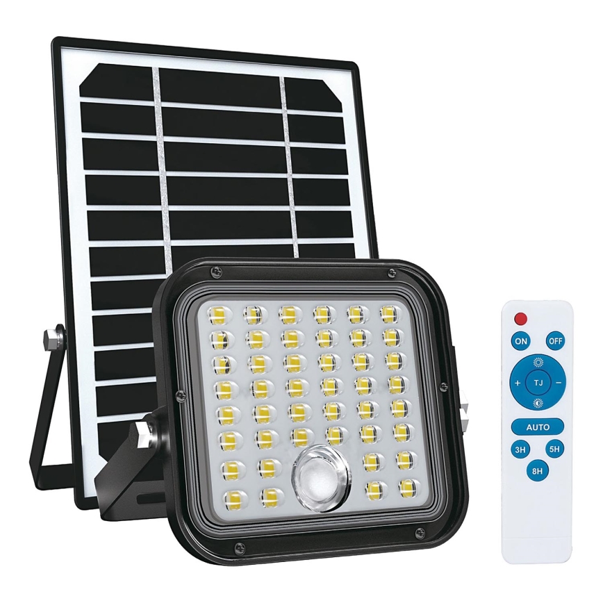 Projecteur solaire d'extérieur avec détecteur LED/10W/3,7V 4000K IP65 3600 mAh + Télécommande