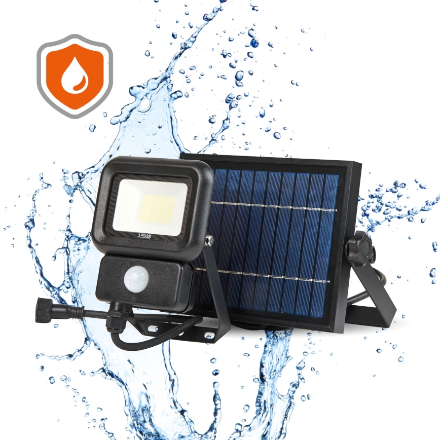Projecteur solaire d'extérieur avec détecteur LED/10W/3,7V 6500K IP65 2200 mAh