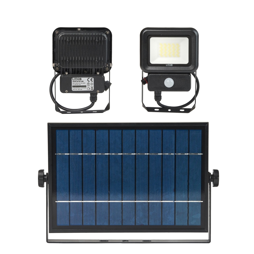 Projecteur solaire d'extérieur avec détecteur LED/20W/3,7V 6500K IP65 4400 mAh