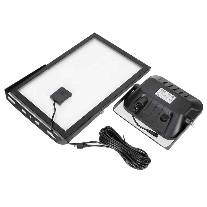 Projecteur solaire d'extérieur avec détecteur LED/30W/6,4V 4000K IP65 6000 mAh + Télécommande