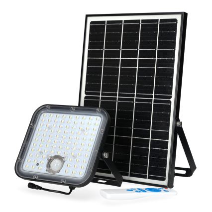 Projecteur solaire d'extérieur avec détecteur LED/30W/6,4V 4000K IP65 6000 mAh + Télécommande
