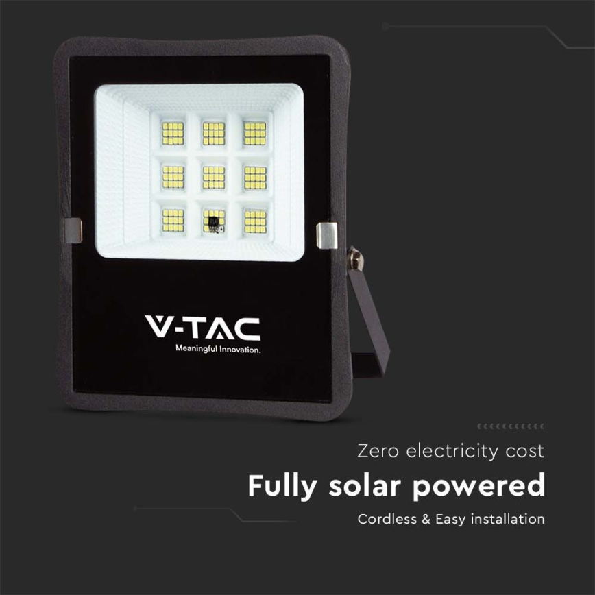 Projecteur solaire d'extérieur LED/6W/3,2V 4000K IP65 + télécommande