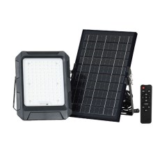 Projecteur solaire LED/10W/3,7V IP65 4000K noir + Télécommande