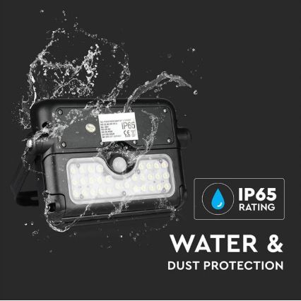 Projecteur solaire LED avec capteur LED/5W/3,7V IP65 4000K 3000 mAh
