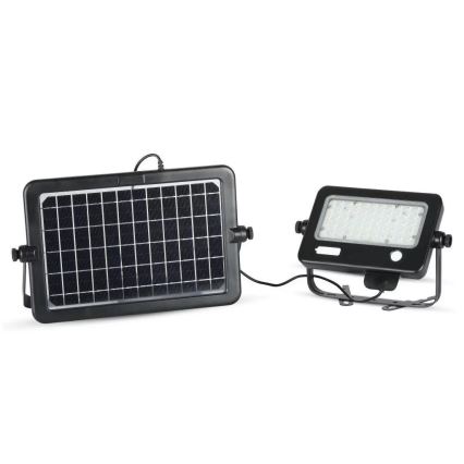Projecteur solaire LED dimmable avec capteur, 10W/3,7V, 4000K, IP65, 7200 mAh + port USB