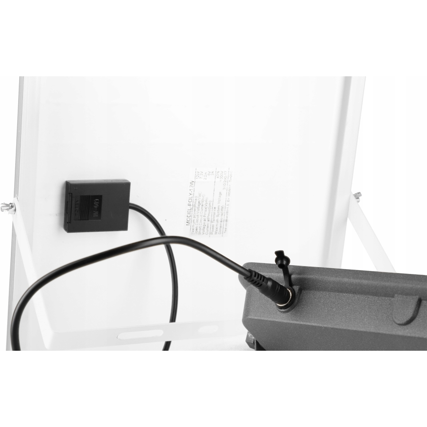 Projecteur solaire LED dimmable LED/150W/3,2V 5000K 15000 mAh IP65 noir + télécommande