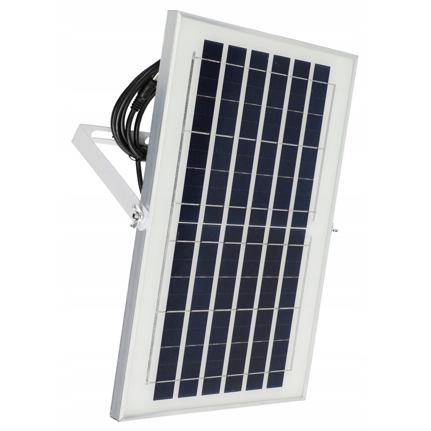 Projecteur solaire LED dimmable 50W/3,2V 5000K 6000 mAh IP65 noir + télécommande