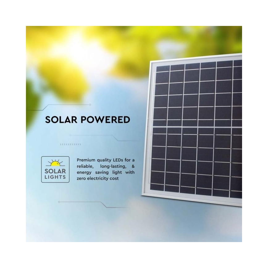 Projecteur solaire LED extérieur LED/20W/3,2V IP65 4000K 20000 mAh + télécommande