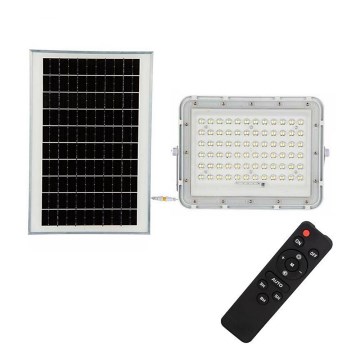 Projecteur solaire LED extérieur à intensité variable LED/15W/3,2V IP65 6400K blanc + télécommande