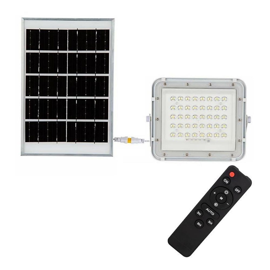 Projecteur solaire LED extérieur à intensité variable LED/6W/3,2V IP65 4000K blanc + télécommande