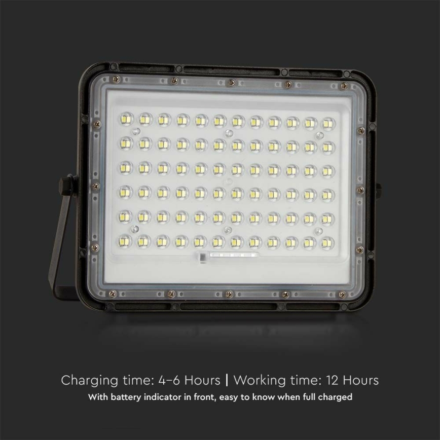 Projecteur solaire LED extérieur à intensité variable LED/15W/3,2V IP65 6400K noir + télécommande