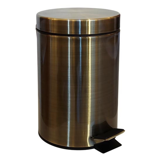 Prullenbak 17 x 26 cm, RVS/bronzen