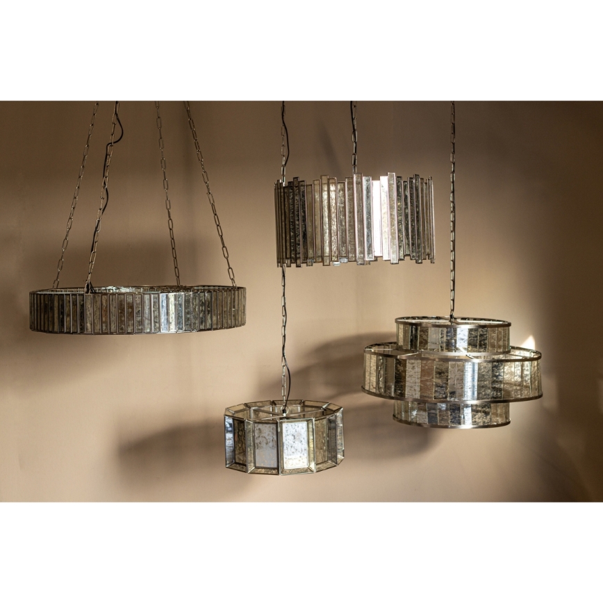 PTMD - Hanglamp aan ketting ANTIQUE 1xE27/40W/230V Ø 46 cm