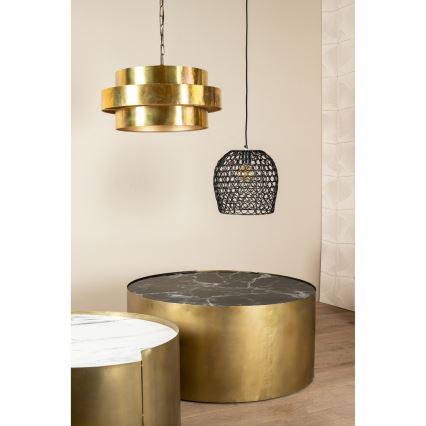 PTMD - Lustre à chaîne ZANTH 1xE27/40W/230V Ø 52 cm doré