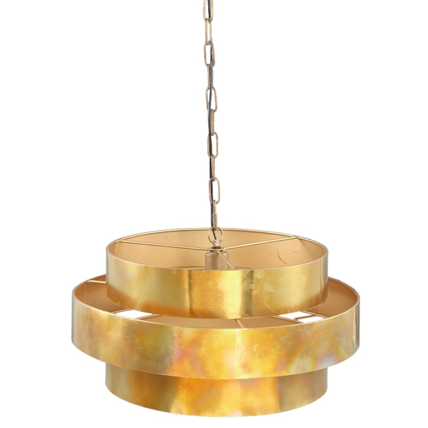 PTMD - Lustre à chaîne ZANTH 1xE27/40W/230V Ø 52 cm doré