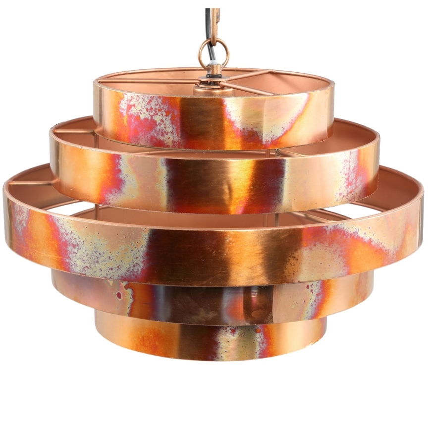 PTMD - Lustre sur chaîne ZANTH 1xE27/40W/230V diam. 42 cm cuivré