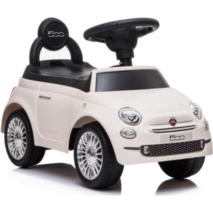 Push auto Fiat 500 crème