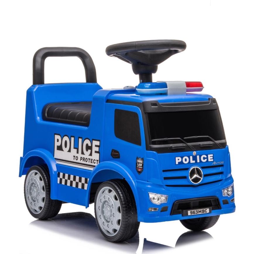 Push auto Mercedes Politieauto blauw
