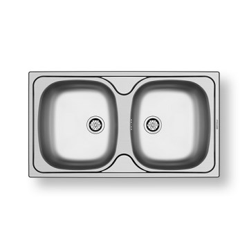 Pyramis 100125101 - Évier de cuisine E78 78x43,5 cm satin