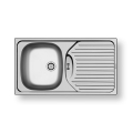 Pyramis 100139001 - Évier de cuisine ET78 78x43,5 cm satin