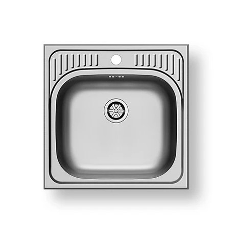 Pyramis 105061001 - Keukenspoelbak ET34 48x48 cm satijn