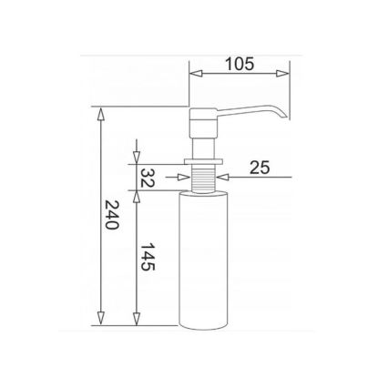 Pyramis 29192191 - Distributeur de savon encastré chrome brillant