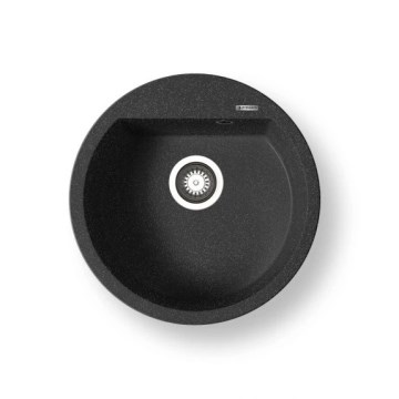 Pyramis 70106911 - Keukenspoelbak ALAZIA Ø 51 cm graniet/zwart