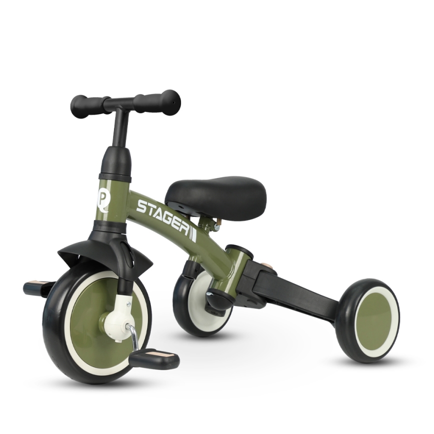 QPlay - Kinderdriewieler 3-in-1 STAGER groen