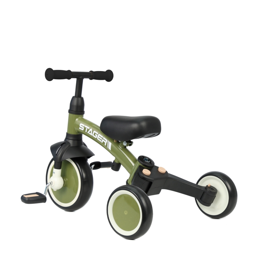 QPlay - Kinderdriewieler 3-in-1 STAGER groen