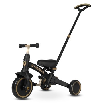 QPlay - Kinderdriewieler 3-in-1 STAGER zwart