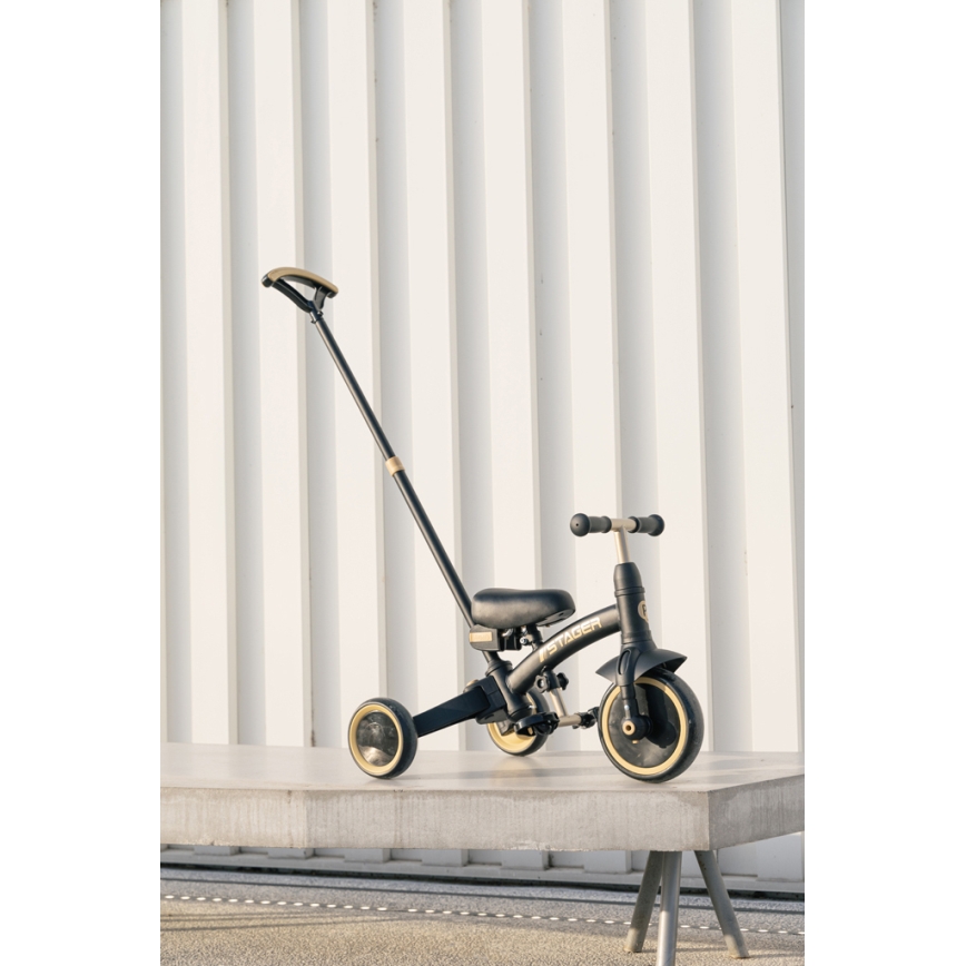 QPlay - Kinderdriewieler 3-in-1 STAGER zwart