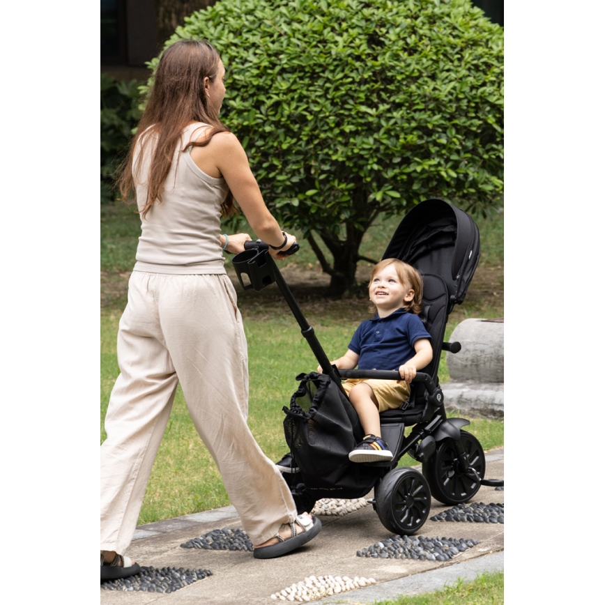 QPlay - Kinderdriewieler 5-in-1 NOVA MAX zwart