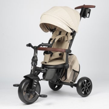 QPlay - Kinderdriewieler 7-in-1 COMFO MAX beige
