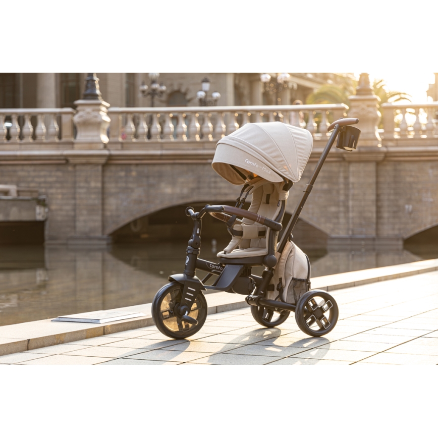QPlay - Kinderdriewieler 7-in-1 COMFO MAX beige