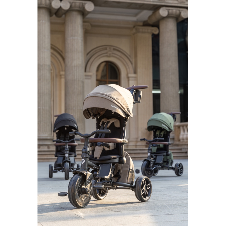 QPlay - Kinderdriewieler 7-in-1 COMFO MAX bruin