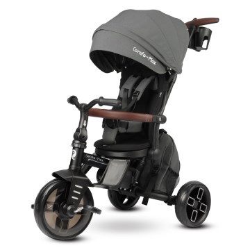 QPlay - Kinderdriewieler 7-in-1 COMFO MAX grijs