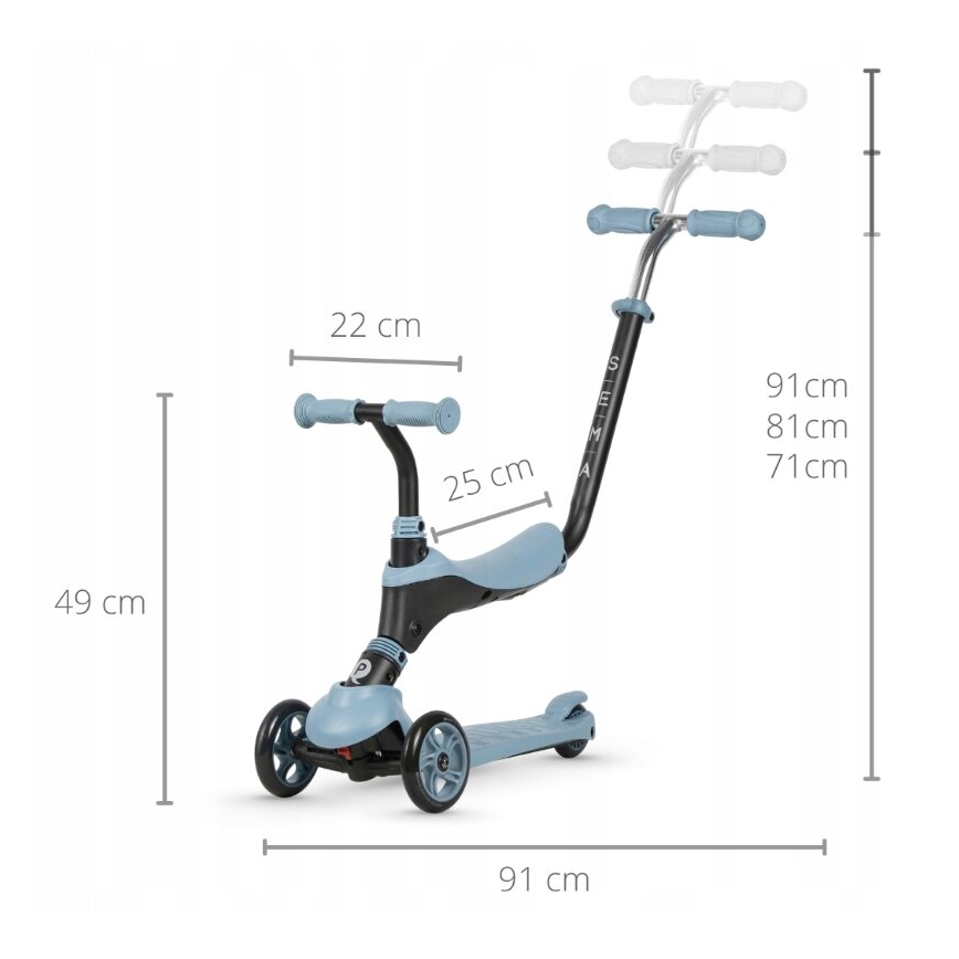QPlay - Kinderen step 4in1 SEMA blauw