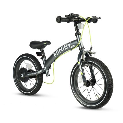 QPlay - Kinderfiets 14 MINIBY 3-in-1 grijs