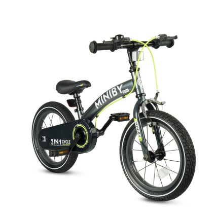 QPlay - Kinderfiets 14 MINIBY 3-in-1 grijs
