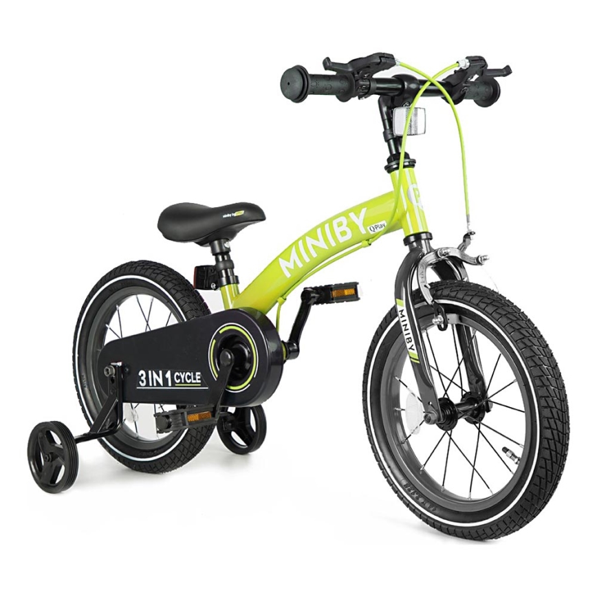 QPlay - Kinderfiets 14 MINIBY 3-in-1 groen