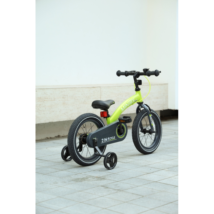 QPlay - Kinderfiets 14 MINIBY 3-in-1 groen