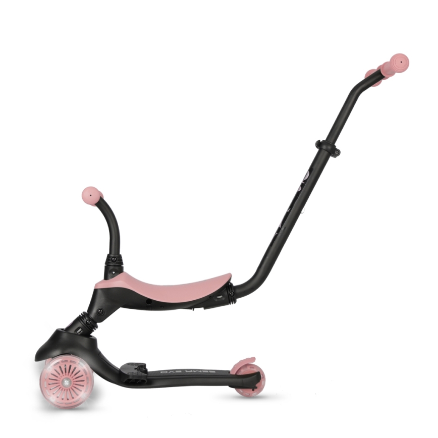 QPlay - Kinderstep met LED-wielen 5-in-1 SEMA EVO roze