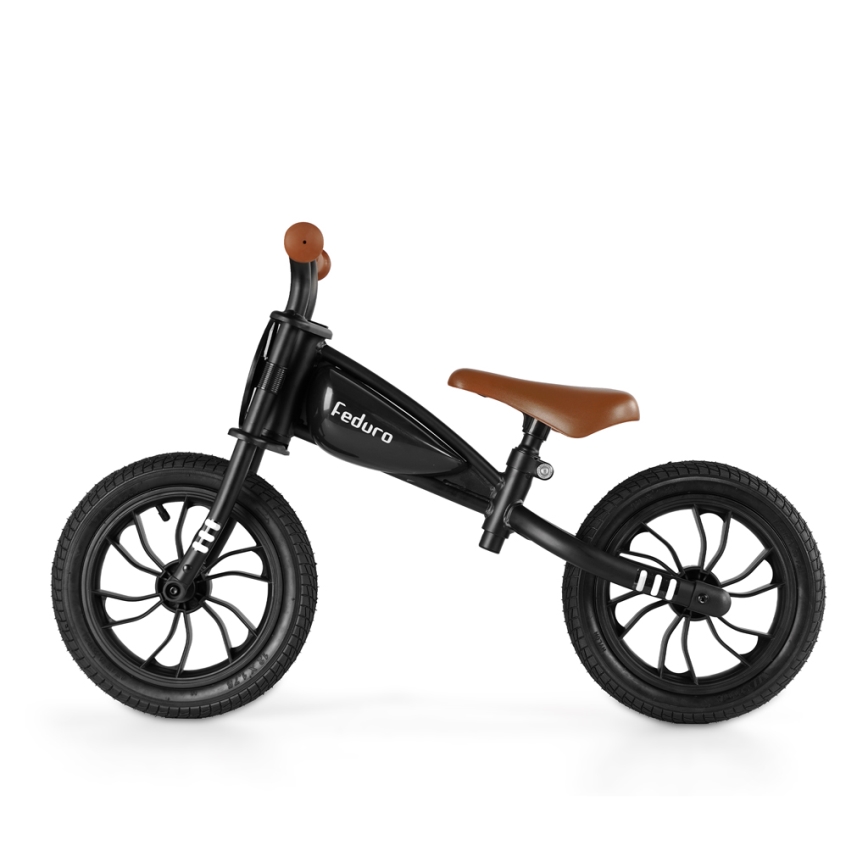 QPlay - Loopfiets FEDURO zwart/bruin