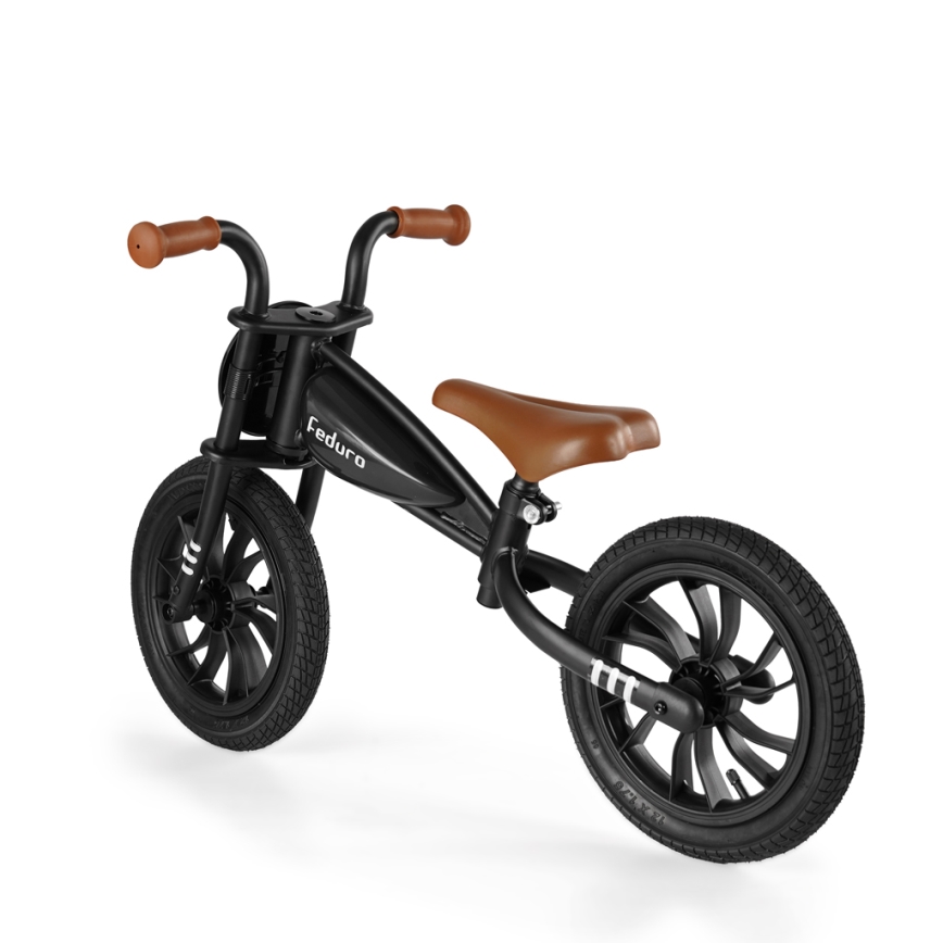 QPlay - Loopfiets FEDURO zwart/bruin